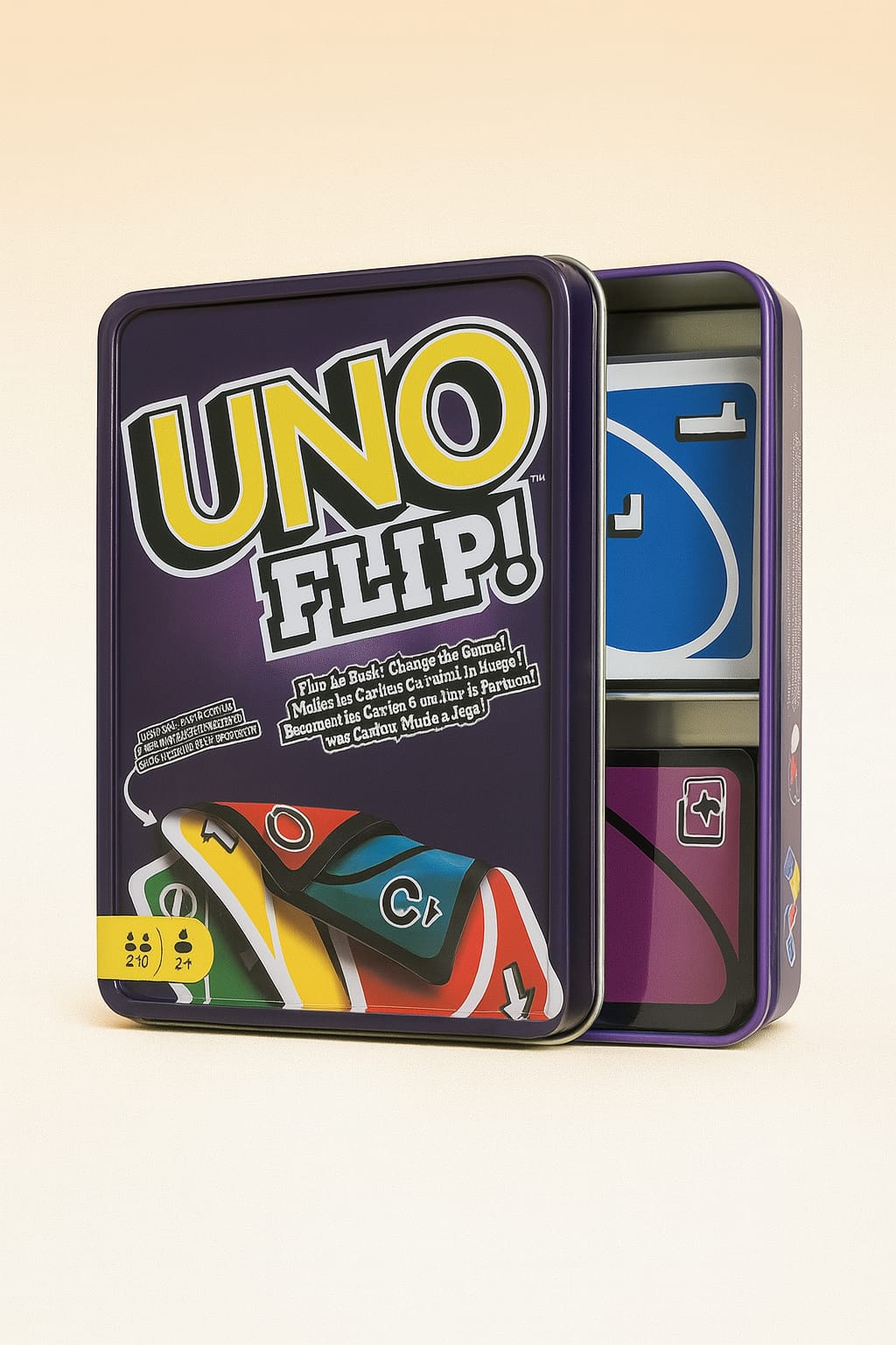 UNO FLIP Premium – Jeu de Cartes Réversible en Boîte Rigide