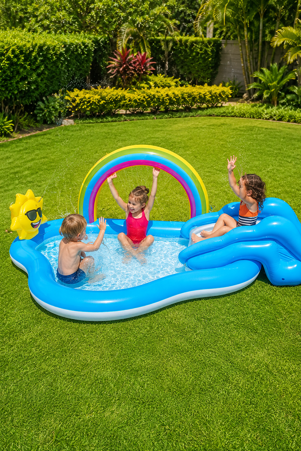 Aire de Jeux Aquatique Bestway avec Toboggan – 2,57 × 1,45 × 91 cm