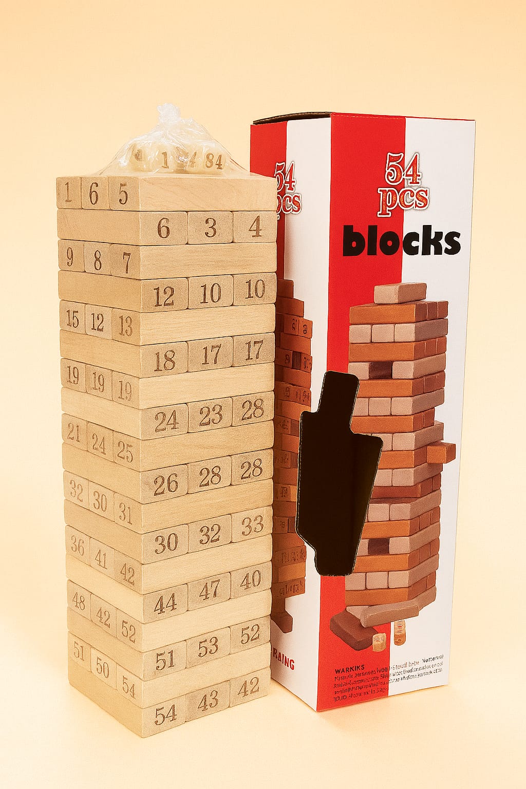 Jenga Grand Format – Le Jeu d’Équilibre en Bois Haute Qualité