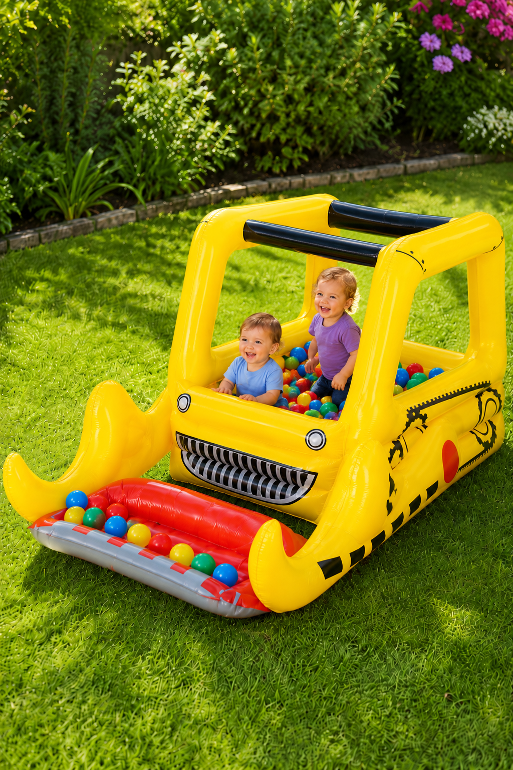 Aire de Jeux Gonflable Bestway Dozer Ball Pit – Bulldozer avec 25 Balles