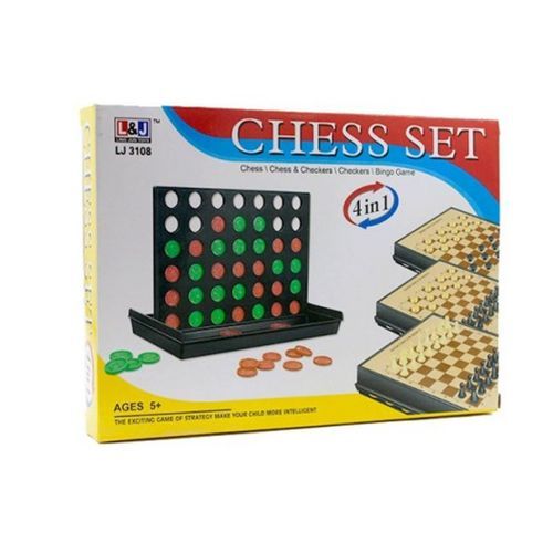 Chess Set Grand: Échecs, Dames & Puissance 4