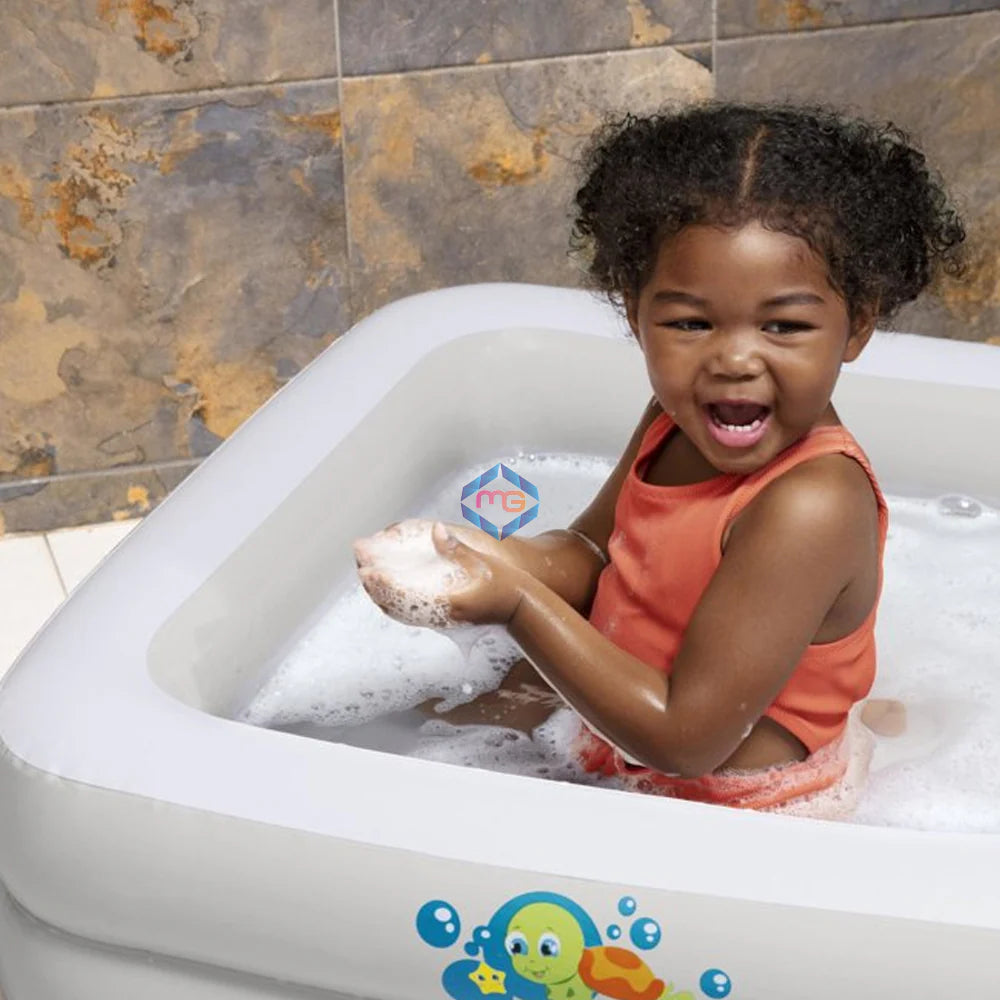 Piscine Bestway Premium Scrub-A-Dub 86cmX86cm– Piscine Bébé Intérieur & Extérieur avec Fond Gonflable