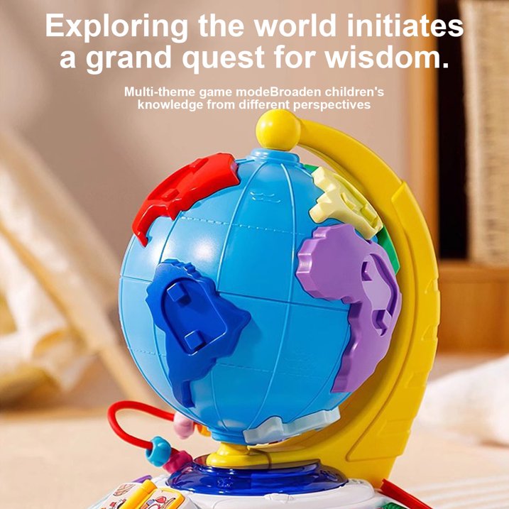 Globe Éducatif Interactif pour Enfants – Piano, Puzzle et Livre Musical