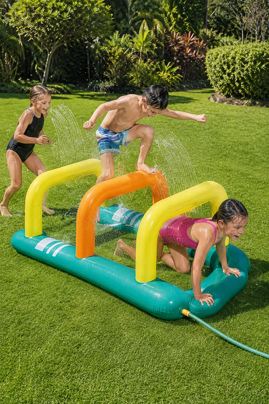 Parcours Aquatique Gonflable Bestway – Jeu d’Eau avec Arceaux 1,35 × 79 × 53 cm