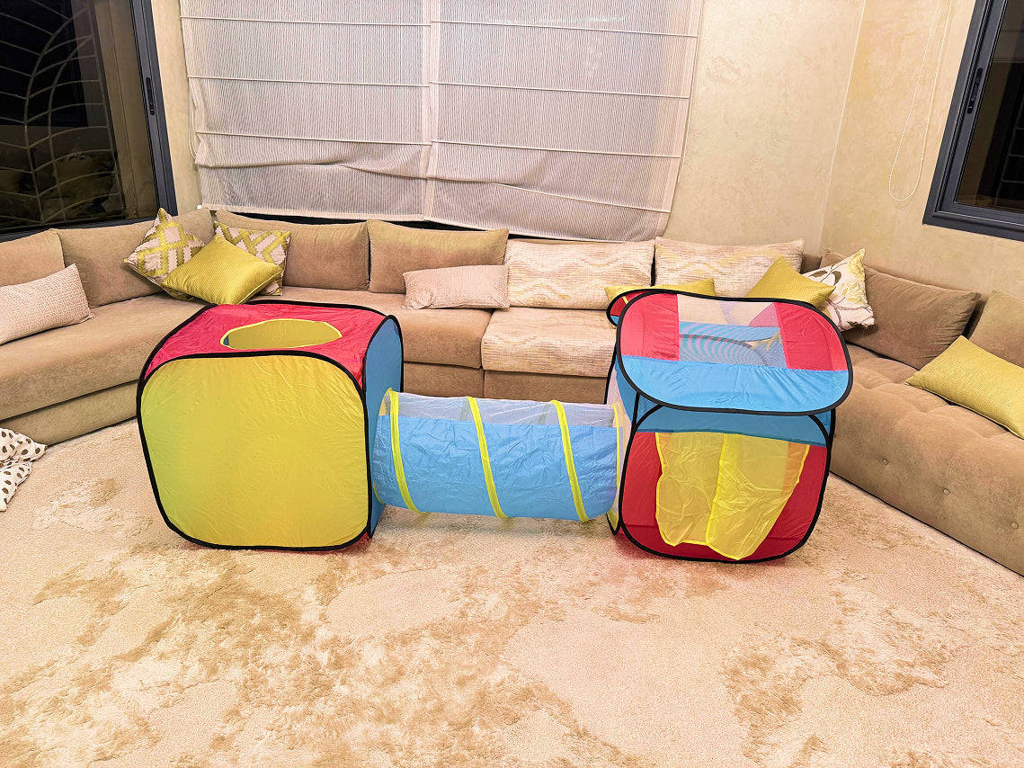 Tente de Jeu Enfant 3 en 1 avec Tunnel Rampant – 235cm – Livraison Gratuite