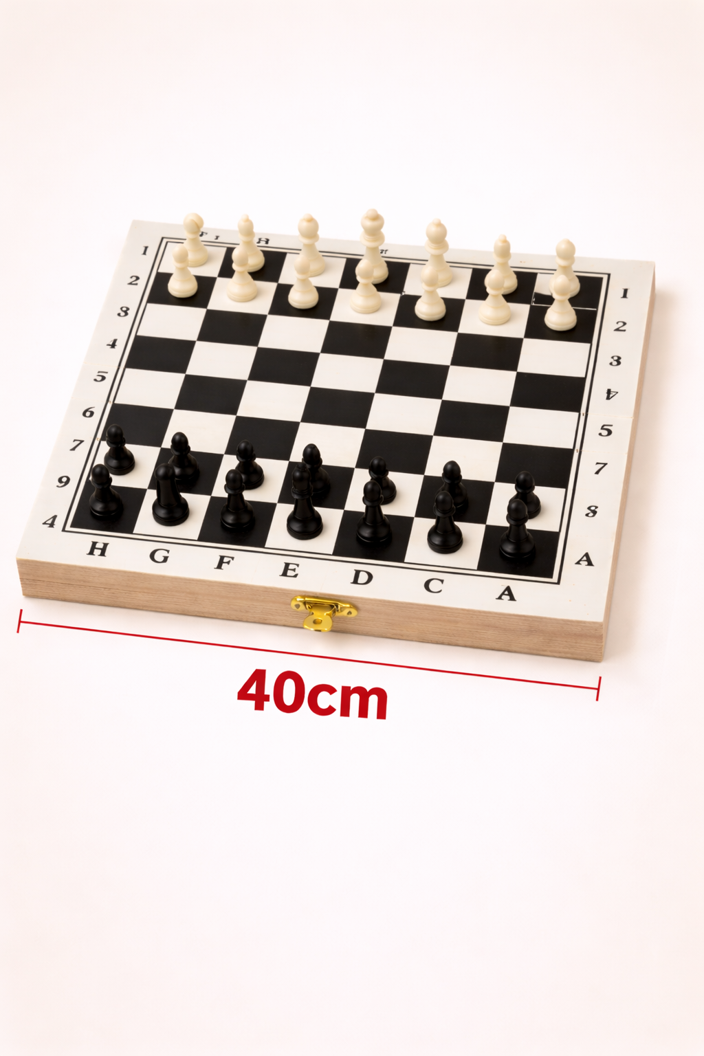 Échecs en Bois Clair – 40 cm | Marquage à l’Encre