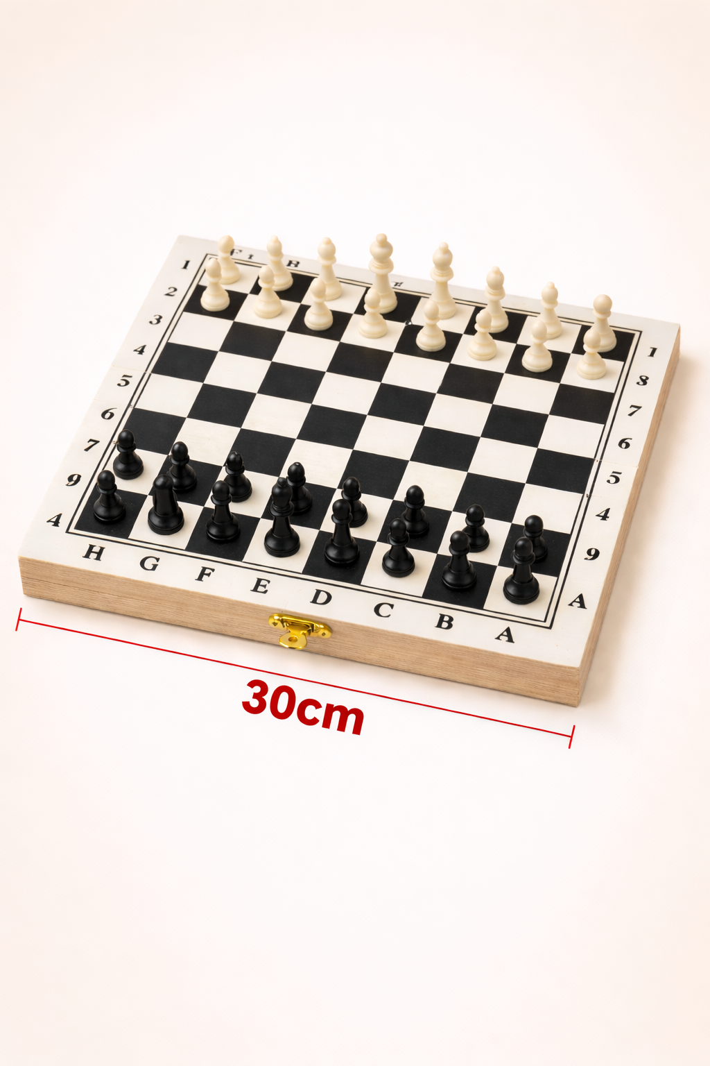 Échecs en Bois Clair – 30 cm | Marquage à l’Encre