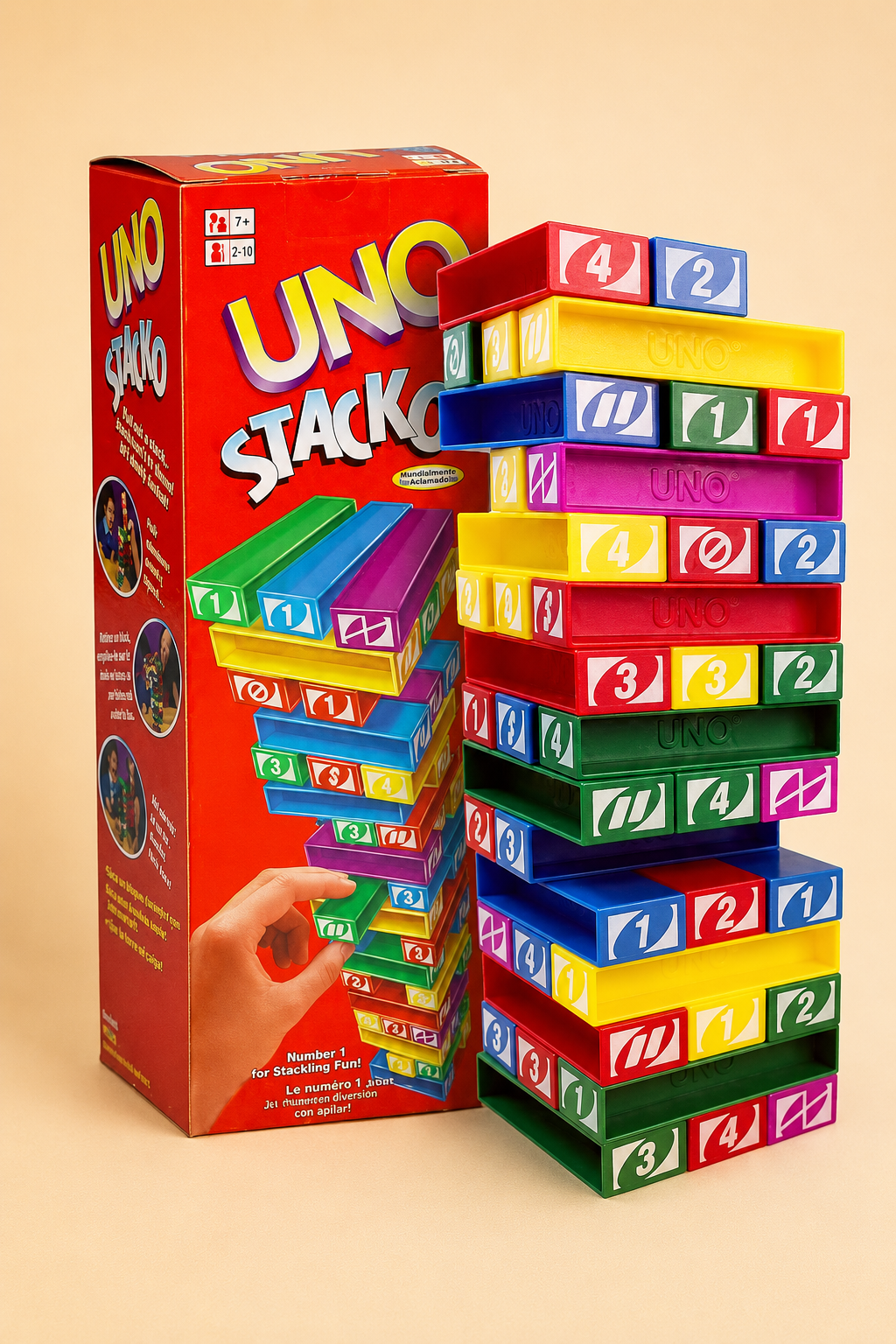 UNO Stacko – Jeu de Tour Colorée en Blocs pour Famille