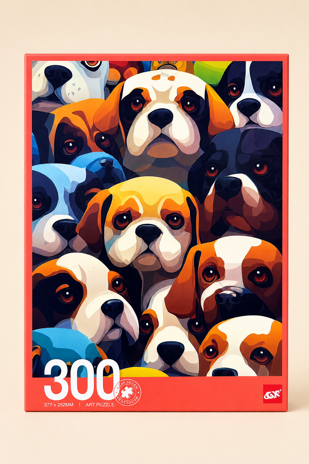 Puzzle GX 300 Pièces Chiens Colorés – Art Puzzle Animaux