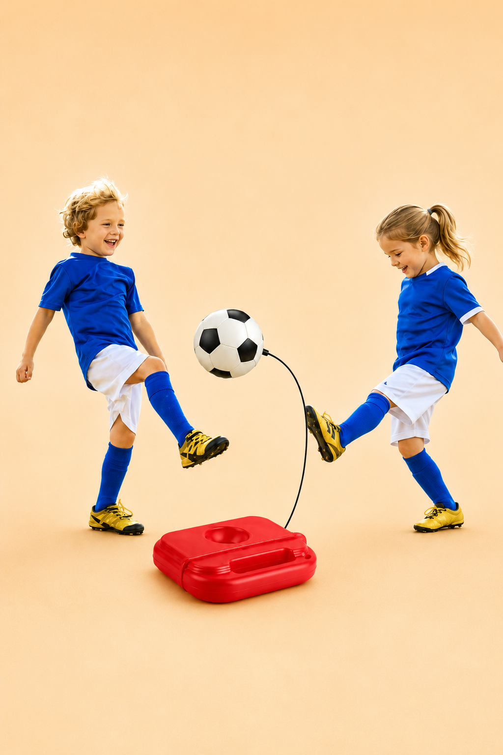 Jeu de Football Entraînement Enfant – Ballon avec Base et Corde (2-4 ans)