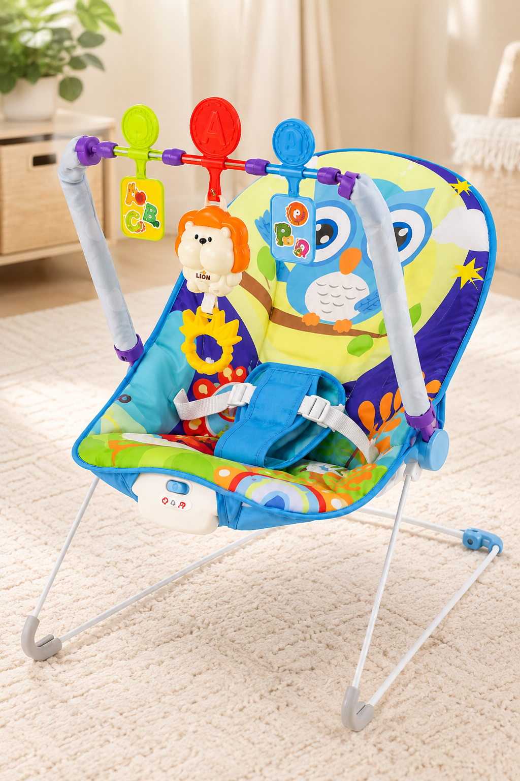 Siège Bébé Vibrant et Musical avec Arche de Jeux – Pour Calmer Bébé