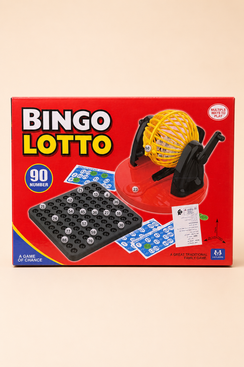 Bingo Lotto 90 Numéros – Jeu de Bingo avec Roue et Cartes pour Famille