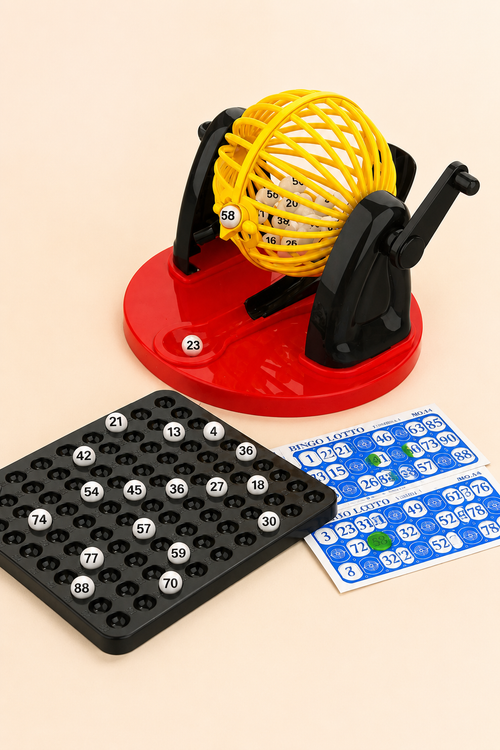 Bingo Lotto 90 Numéros – Jeu de Bingo avec Roue et Cartes pour Famille
