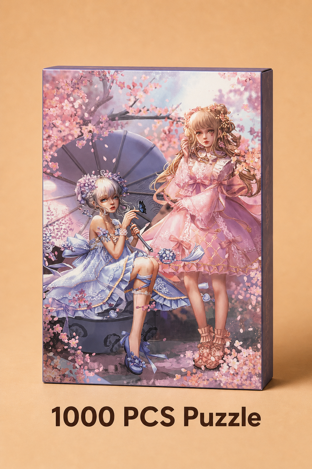 Puzzle Anime Kawaii 1000 Pièces – Puzzle Filles Sakura et Univers Floral