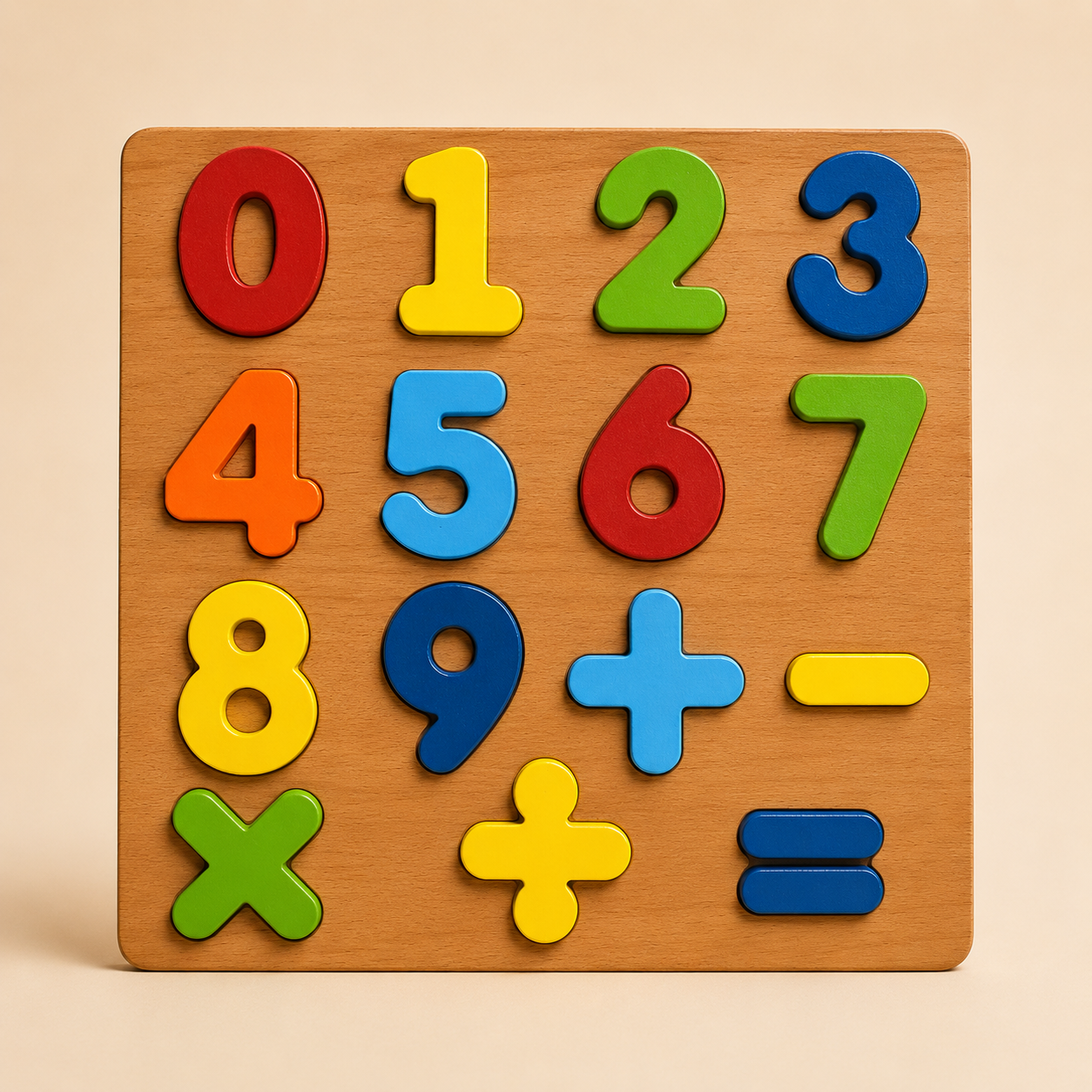 Puzzle Chiffres en Bois Coloré – Jeu Éducatif de Calcul pour Enfants