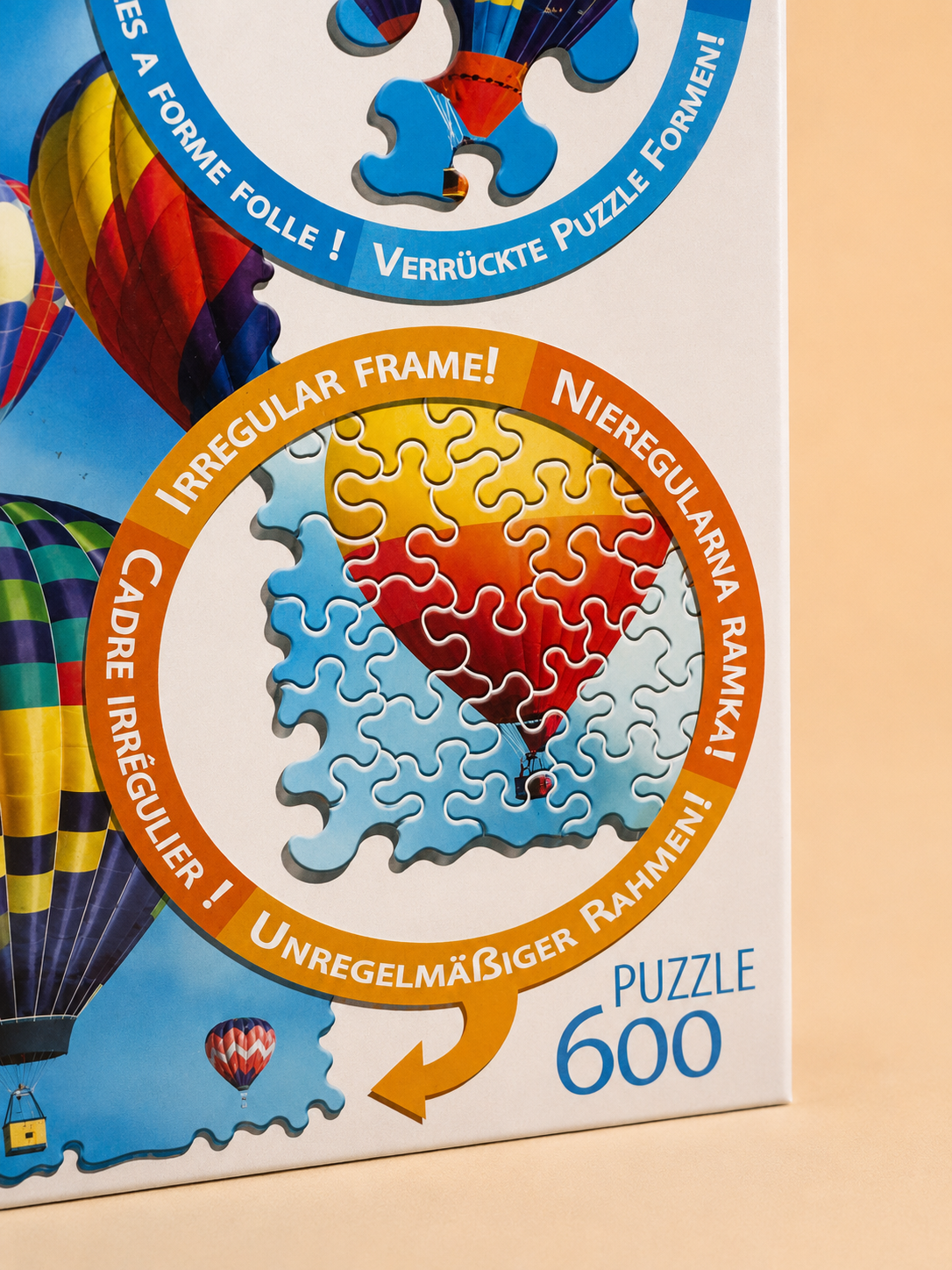 Puzzle Trefl Crazy Shapes 600 Pièces – Montgolfières Colorées avec Formes Originales