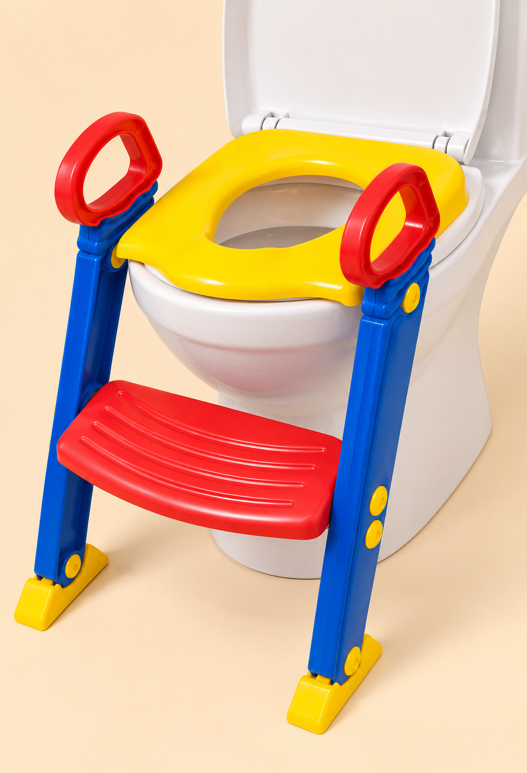 Siège de Toilette Enfant avec Marchepied – Réducteur Pliable Multicolore