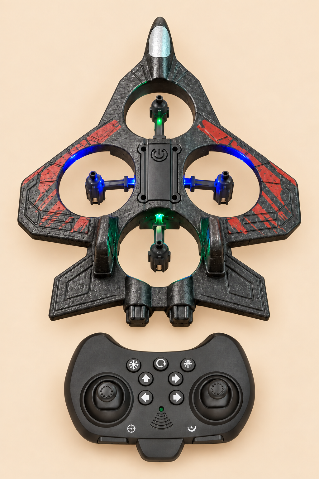 Drone Avion de Chasse Télécommandé avec Manette et LED – Livraison Gratuite
