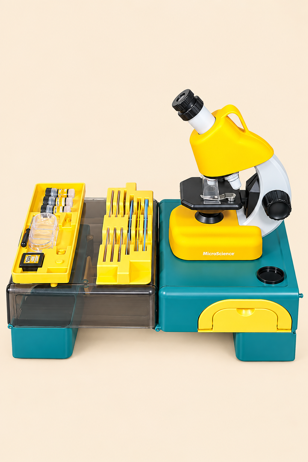 Microscope Éducatif MicroScience avec Mallette et Accessoires de Laboratoire - STEM Edition