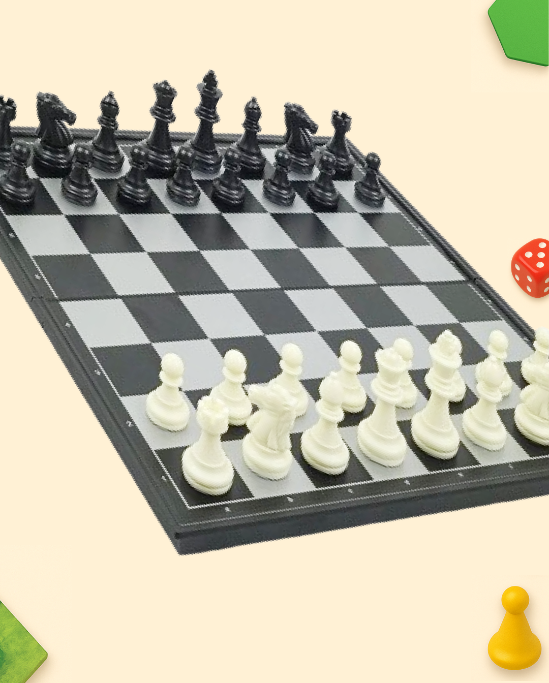 Échecs, Dames & Backgammon Magnétiques 3 en 1