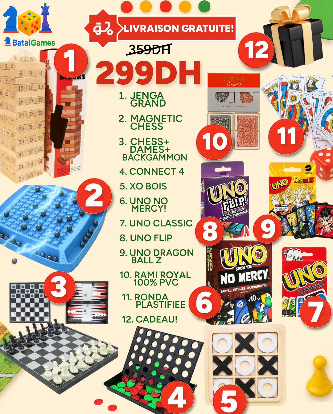 Pack 11 Jeux Premium + Cadeau – Édition Limitée – 299 DH – Livraison Gratuite