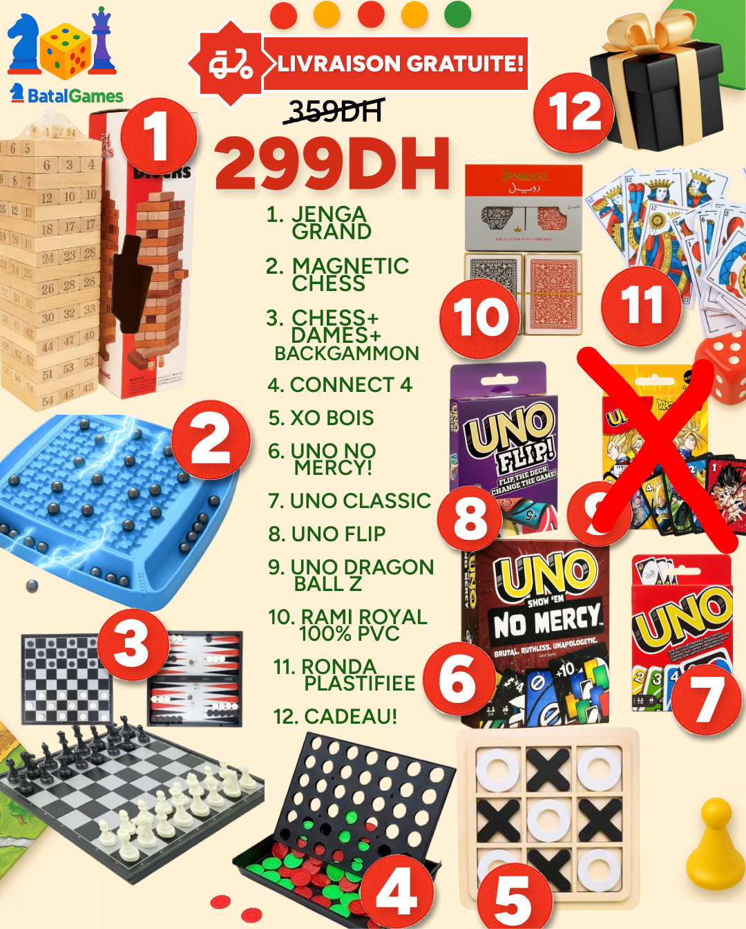 Pack 11 Jeux Premium + Cadeau – Édition Limitée – 299 DH – Livraison Gratuite