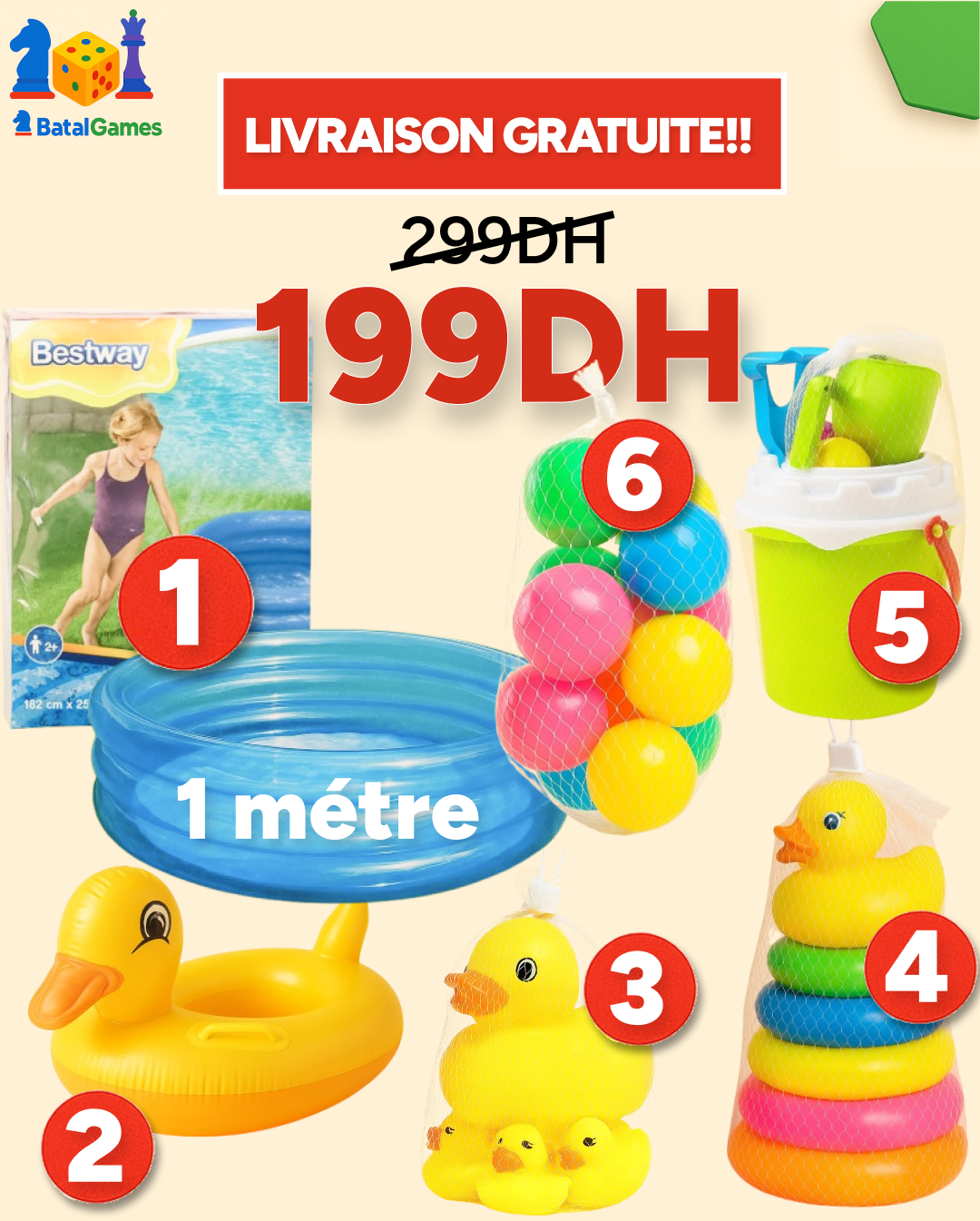 PACK PLAGE POUR ENFANTS – Plaisir d’Été Complet et Sûr pour les Petits