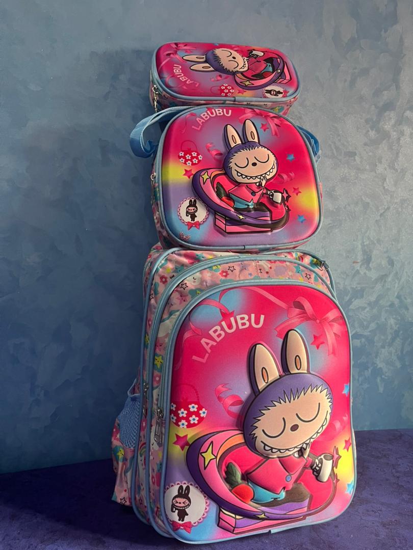 Set de Cartable, Lunchbox et Trousse 3D LABUBU / CAPYBARA