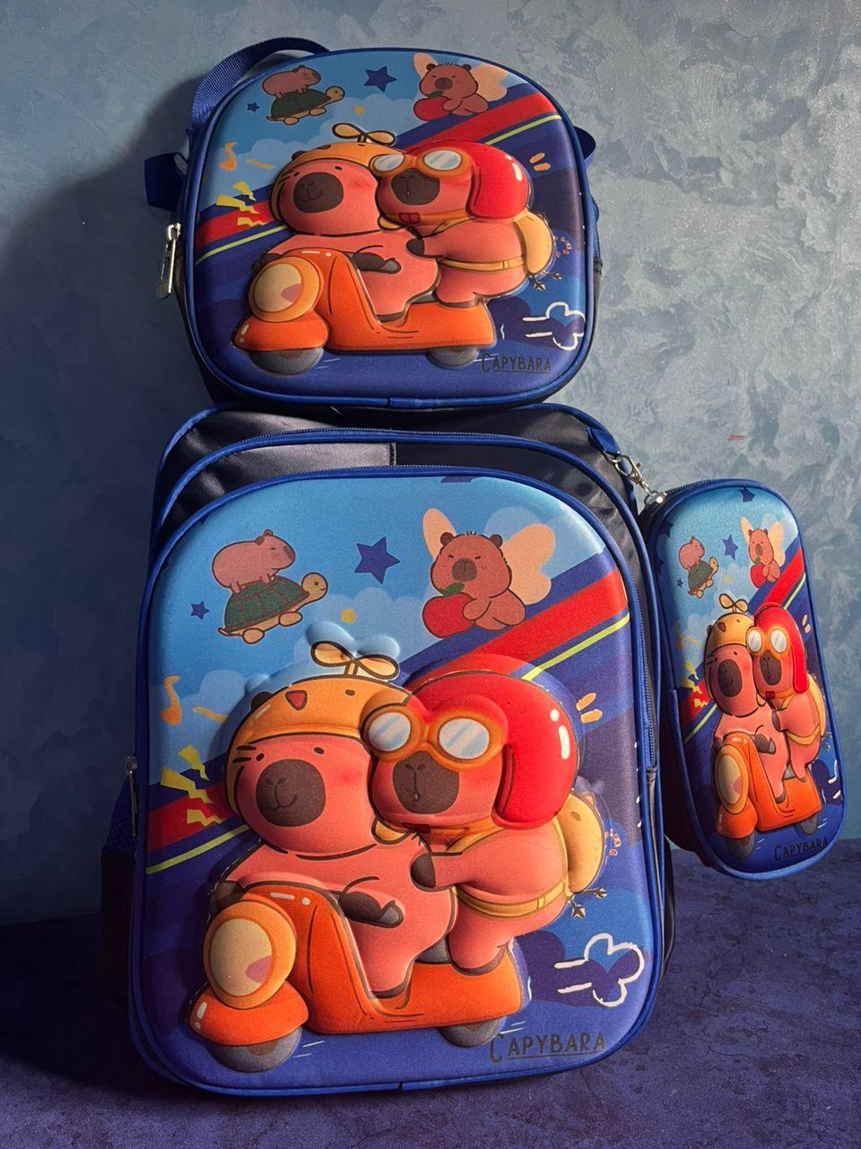 Set de Cartable, Lunchbox et Trousse 3D LABUBU / CAPYBARA