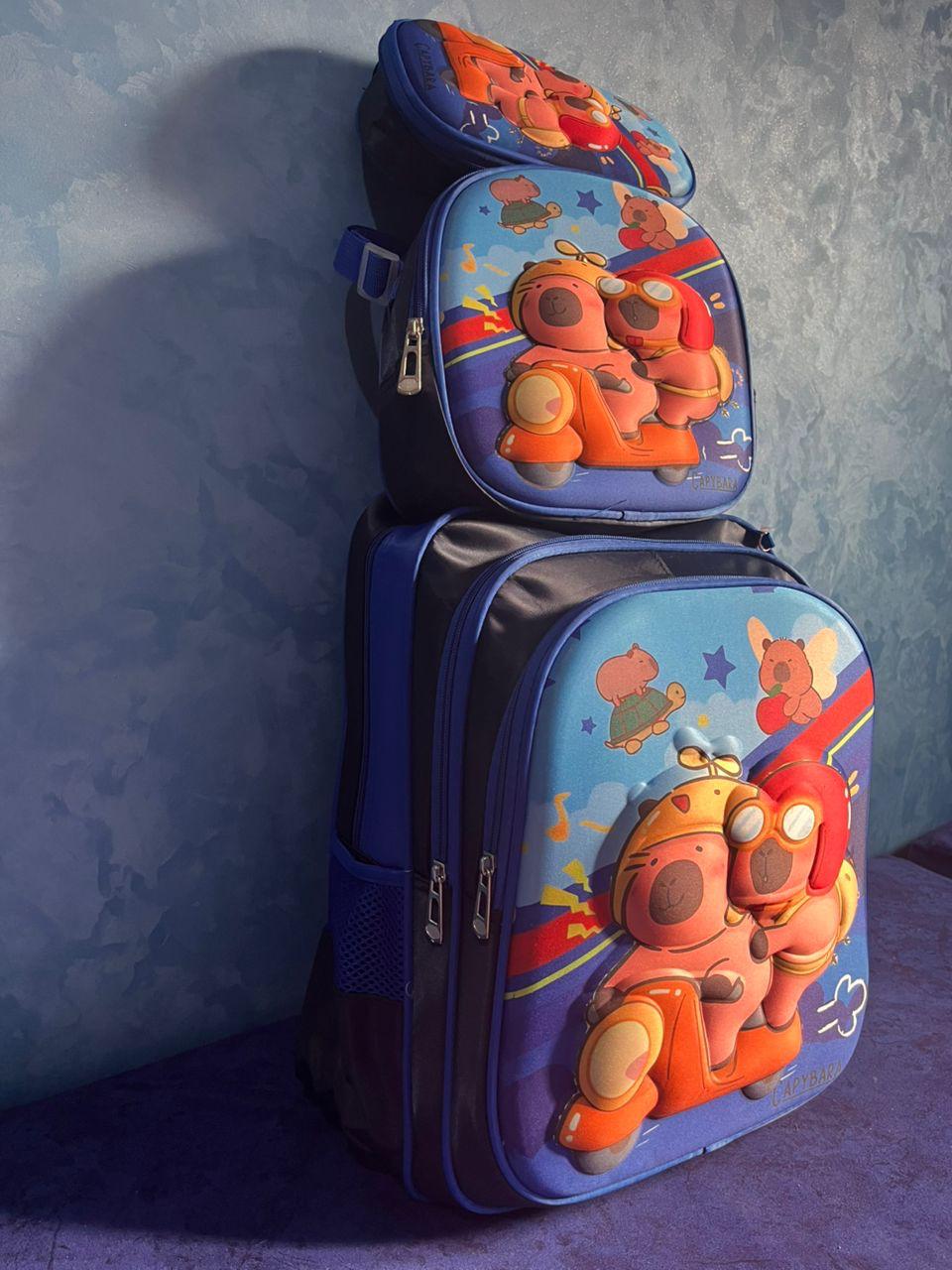 Set de Cartable, Lunchbox et Trousse 3D LABUBU / CAPYBARA