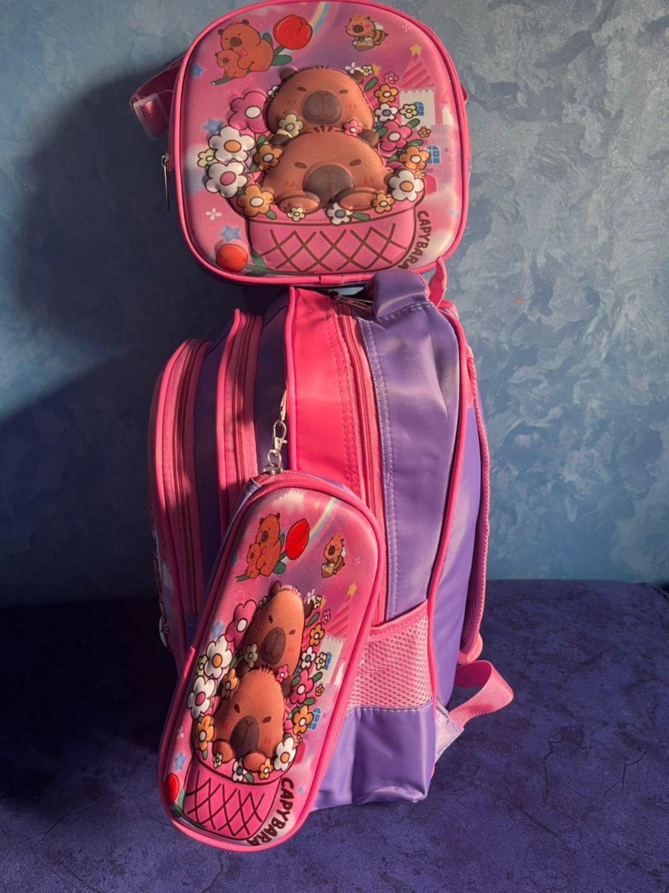 Set de Cartable, Lunchbox et Trousse 3D LABUBU / CAPYBARA