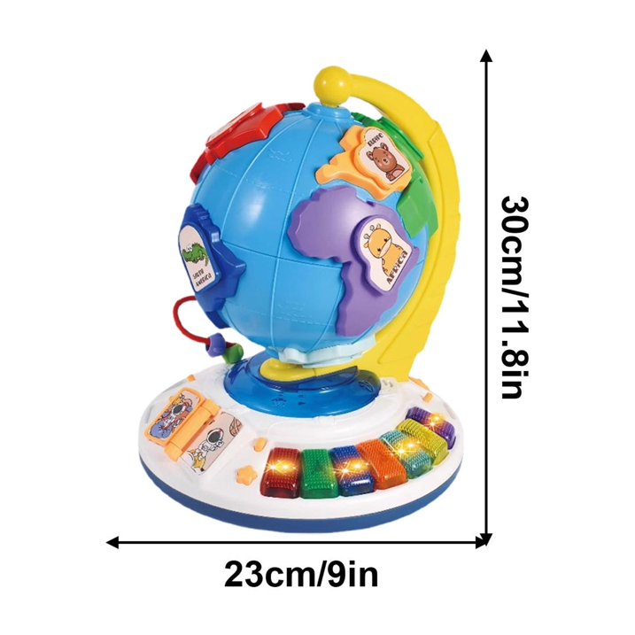 Globe Éducatif Interactif pour Enfants – Piano, Puzzle et Livre Musical