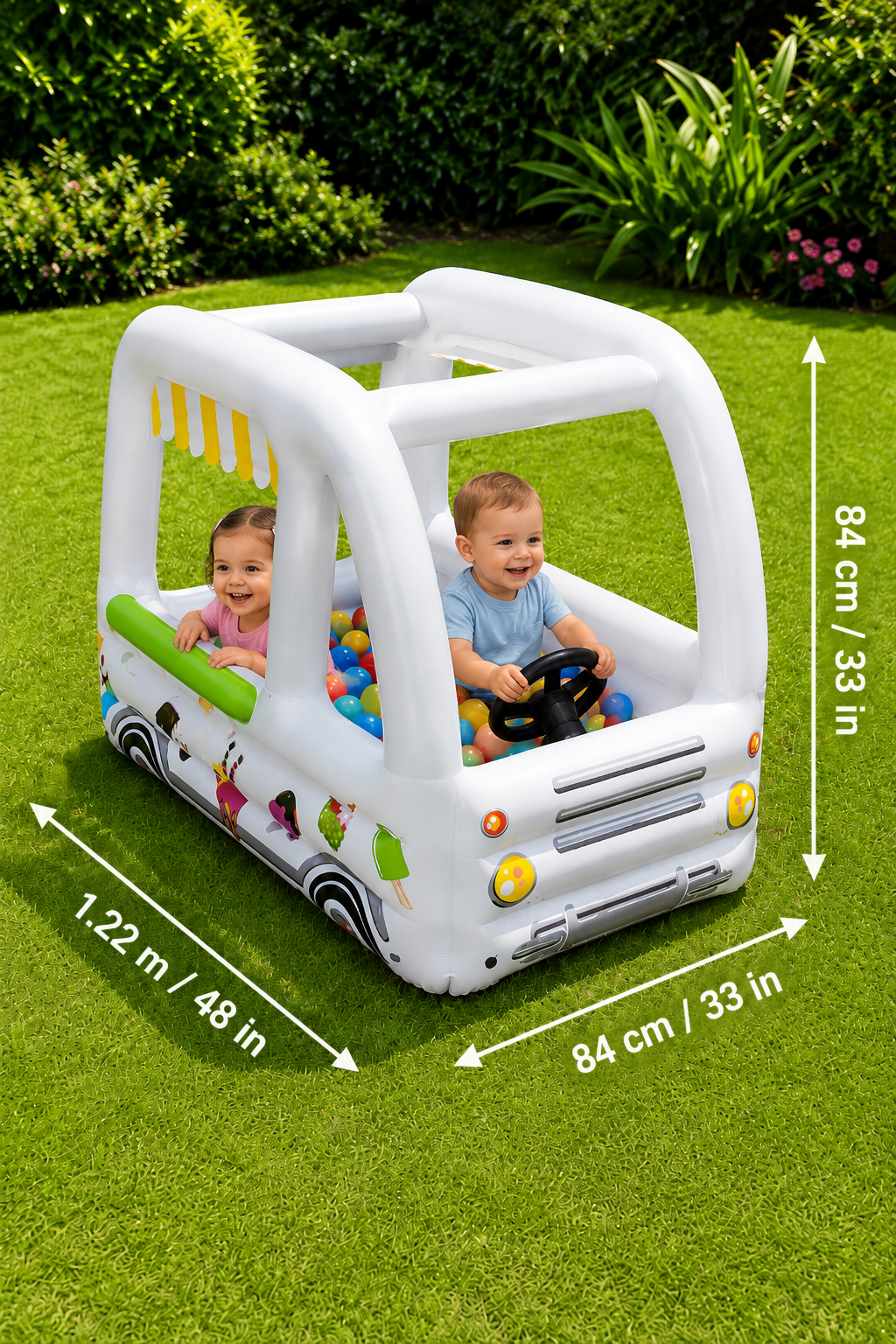 Aire de Jeux Gonflable Bestway Voiture - avec 10 Balles
