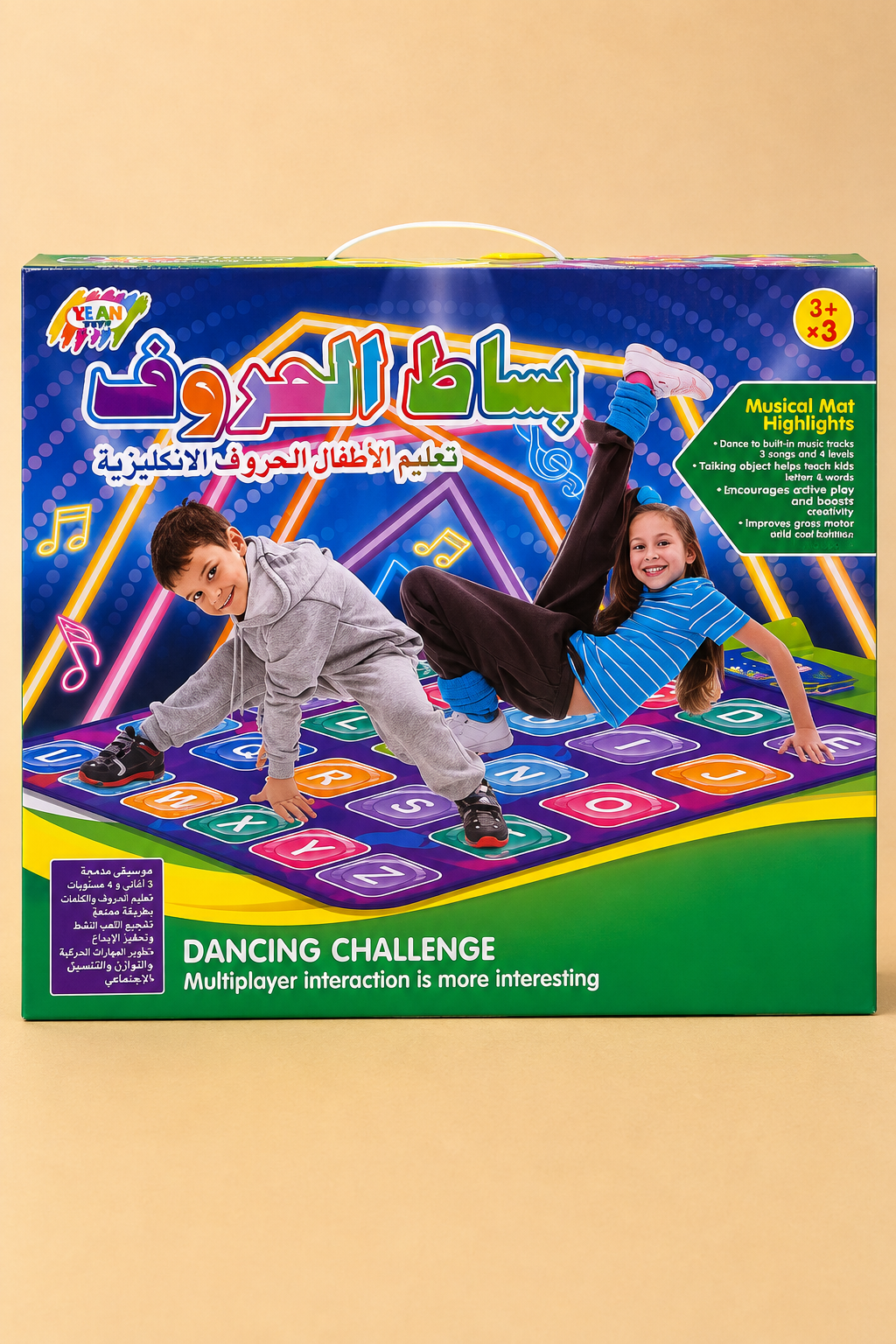 Tapis Éducatif Interactif – Apprendre l'Anglais en Jouant, Lettres & Mots avec Son