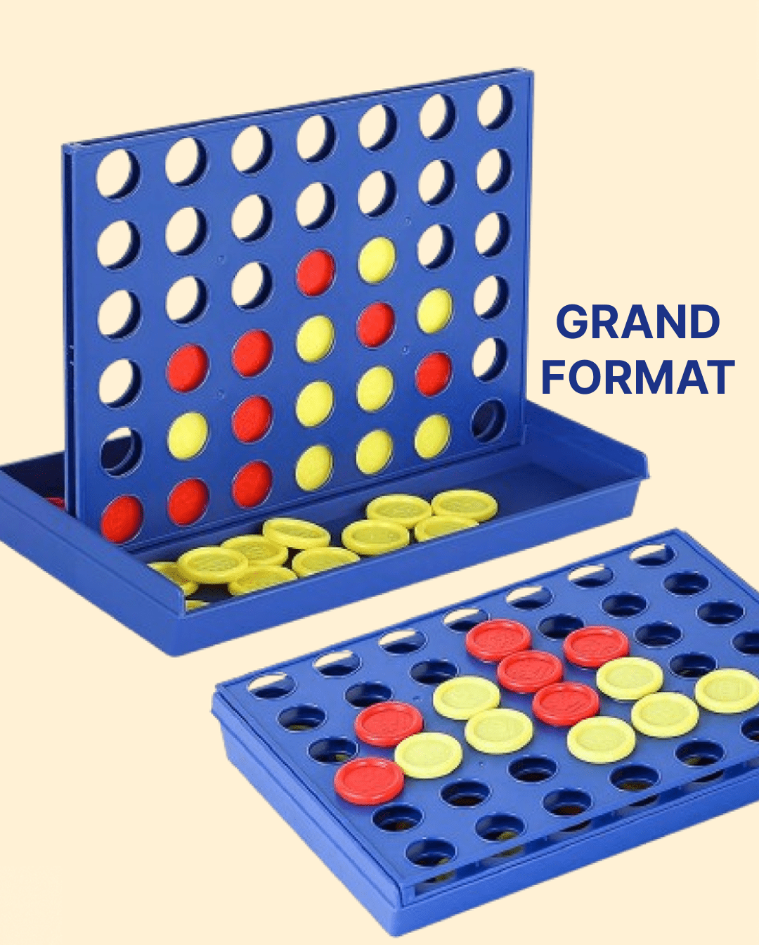 Connect 4 GRAND FORMAT – Jeu de Stratégie Classique pour Deux Joueurs - Batal Games