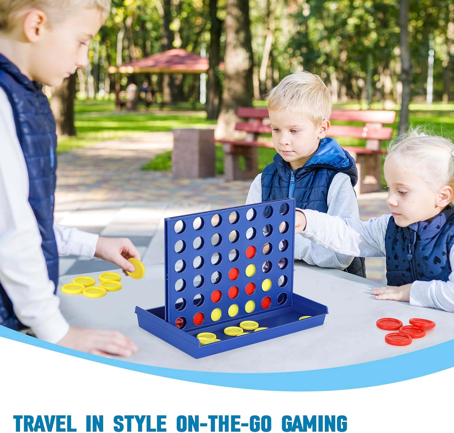 Connect 4 GRAND FORMAT – Jeu de Stratégie Classique pour Deux Joueurs - Batal Games
