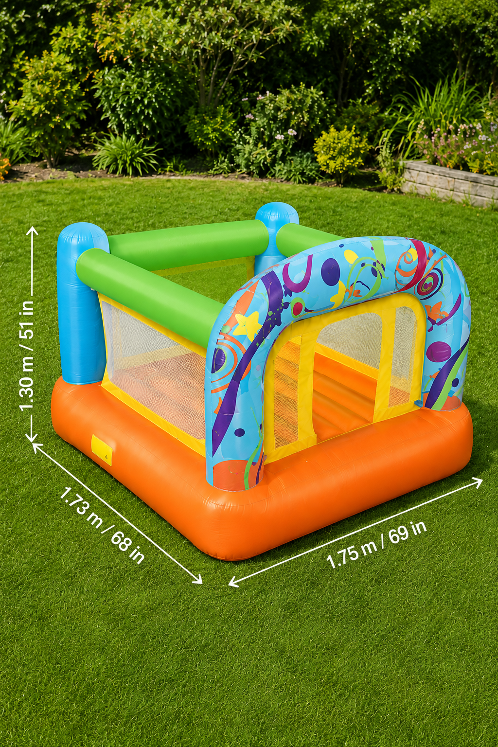Château Gonflable Bestway pour Enfants avec Pompe Automatique – Aire de Jeux Gonflable  1,75 × 1,73 × 1,30 m
