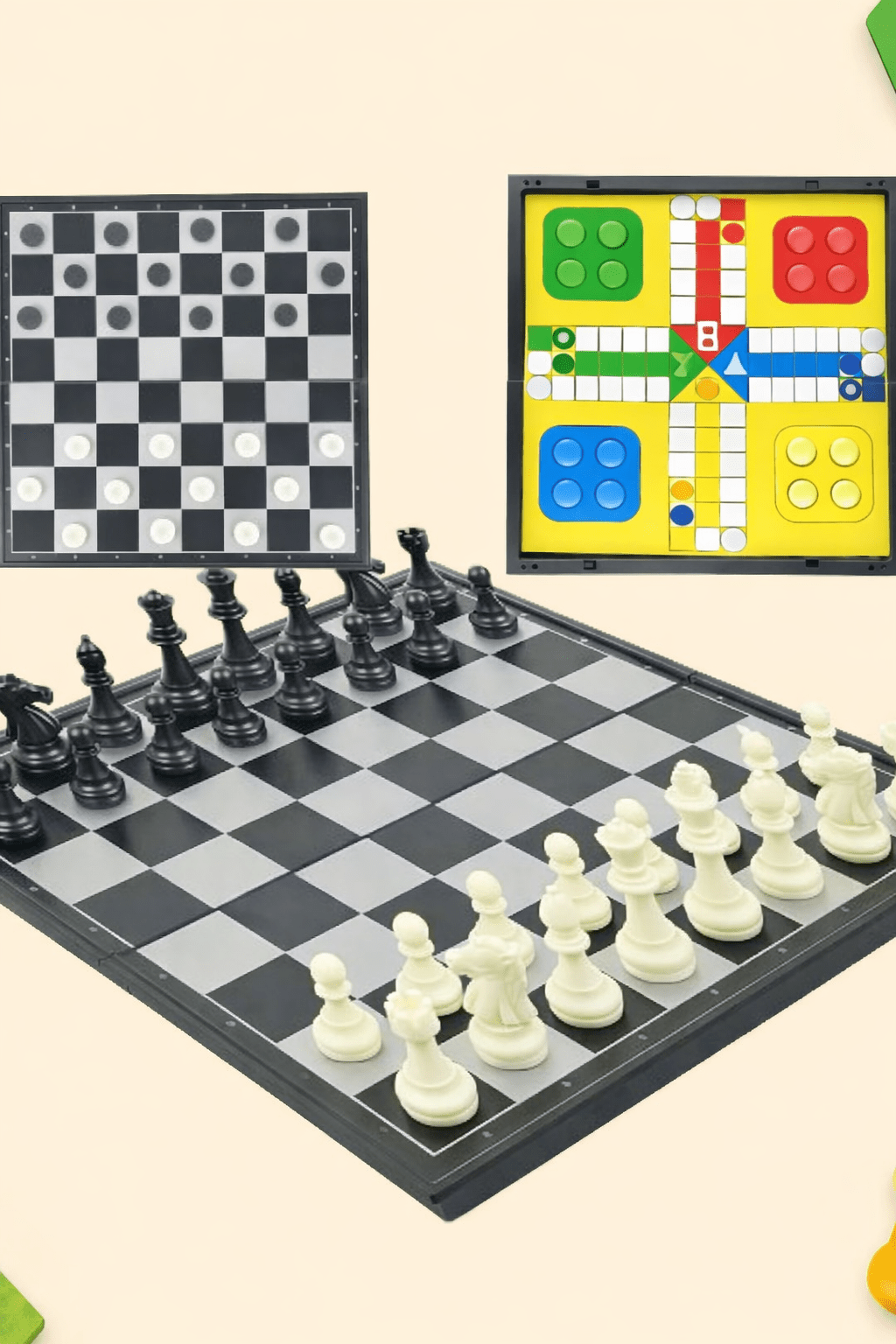 Échecs, Dames & LUDO Magnétiques 3 en 1 - Batal Games