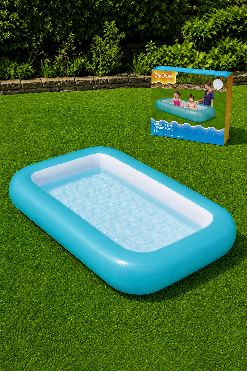 Piscine pour Bébés Bestway Aquababes 1,65 × 1,04 m – Bleu ou Rose