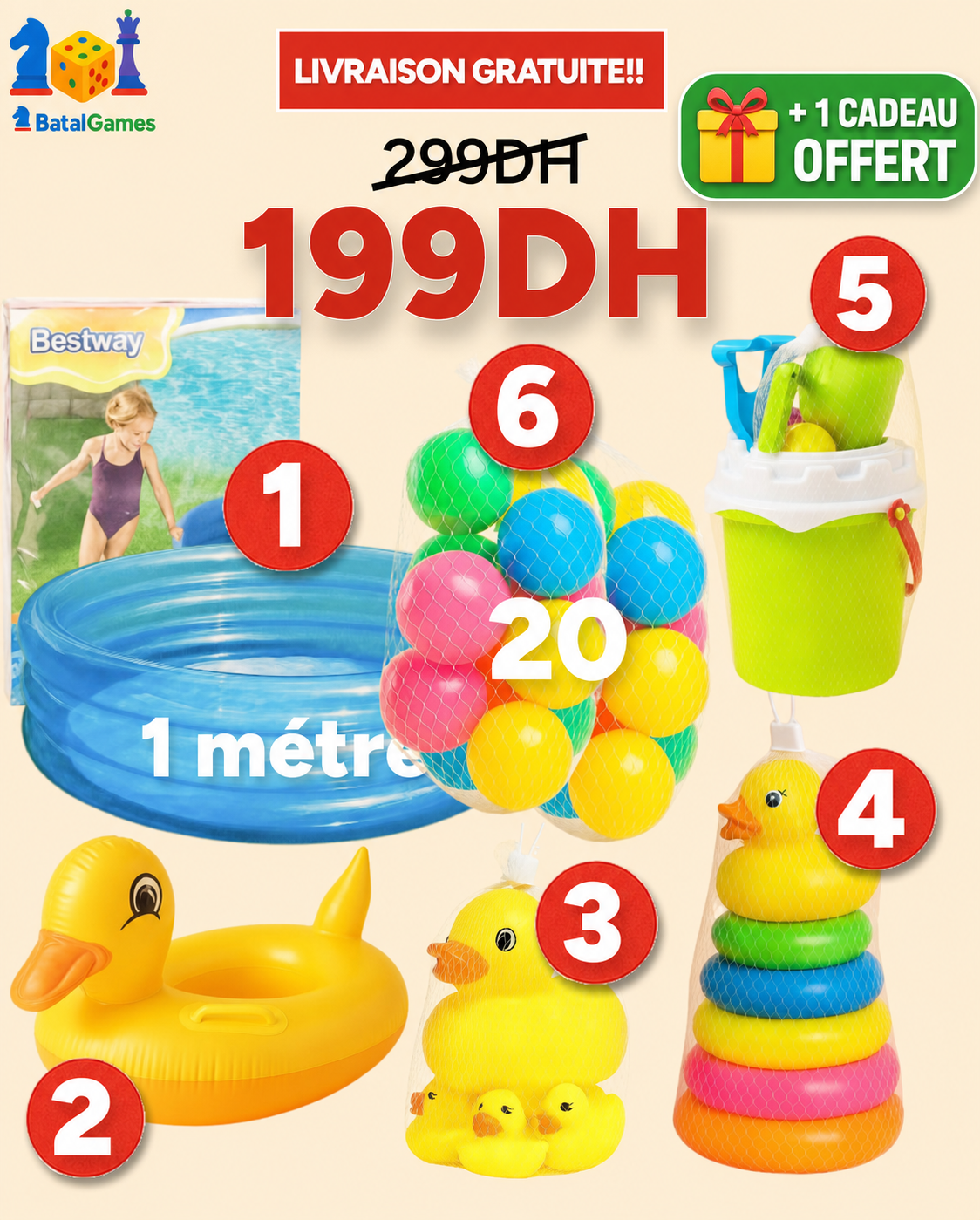 PACK PLAGE POUR ENFANTS – Plaisir d’Été Complet et Sûr pour les Petits