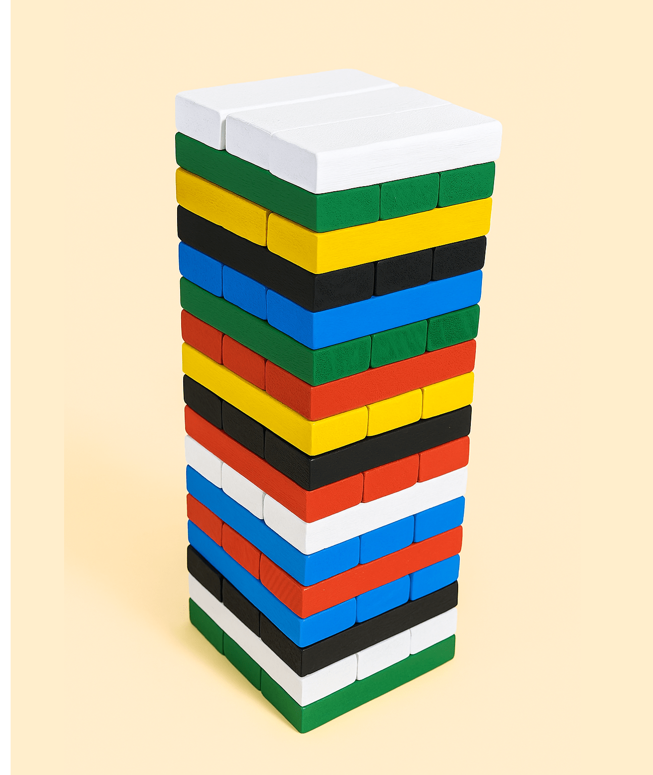 JENGA Coloré 60p en Bois Avec Dés - Batal Games