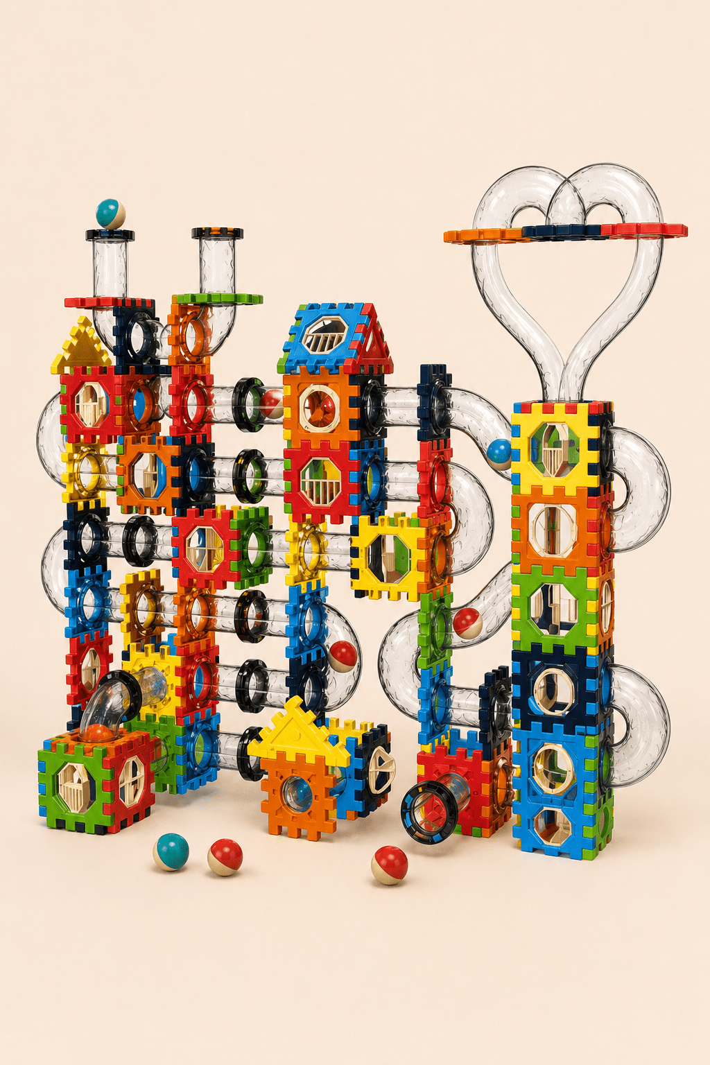 Jeu de Construction Pipeline Blocks 269 Pièces – Blocs DIY 3D Éducatifs pour Enfants 3+ - Batal Games