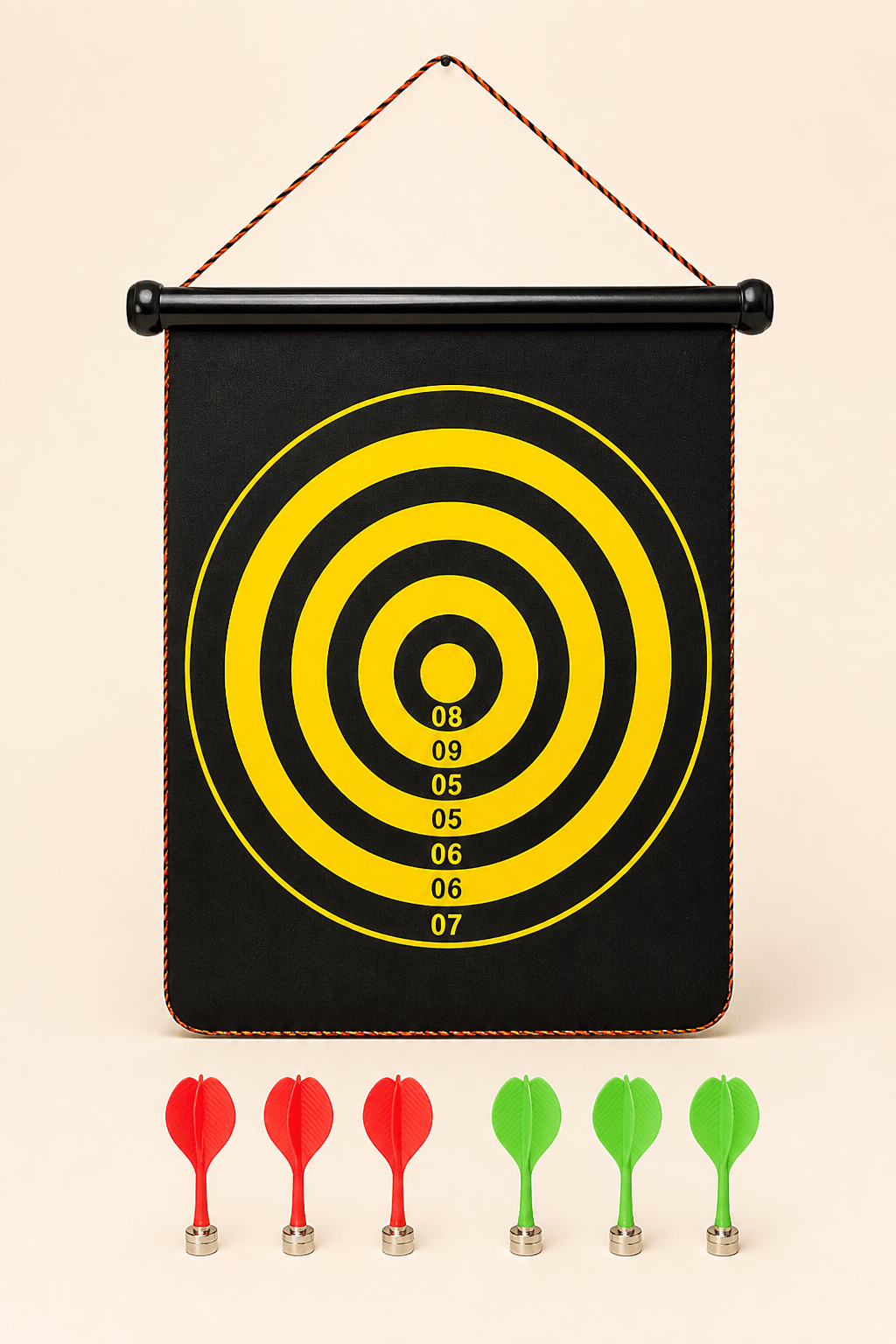 Jeu de Fléchettes Magnétique Premium 2 - en - 1 – Cible Double Face avec 6 Fléchettes Aimantées 🎯 - Batal Games