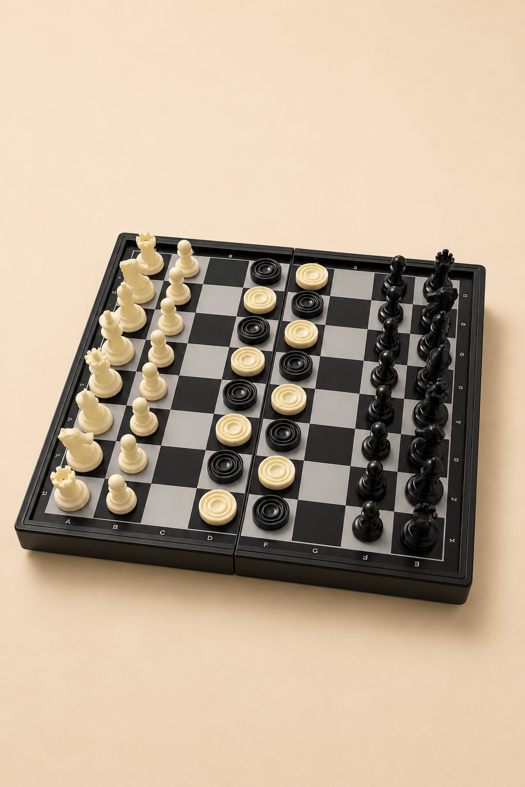 Jeu d’Échecs Magnétique Premium avec Dames – Plateau Pliable Haute Qualité - Batal Games