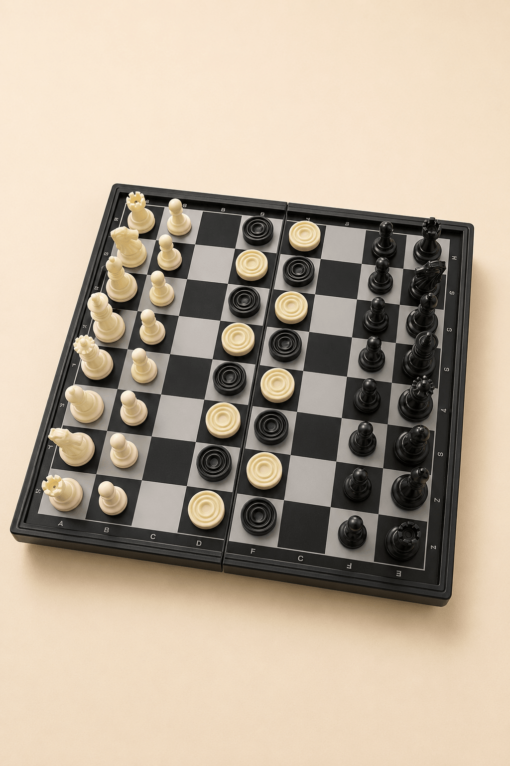 Jeu d’Échecs Magnétique Premium avec Dames – Plateau Pliable Haute Qualité - Batal Games
