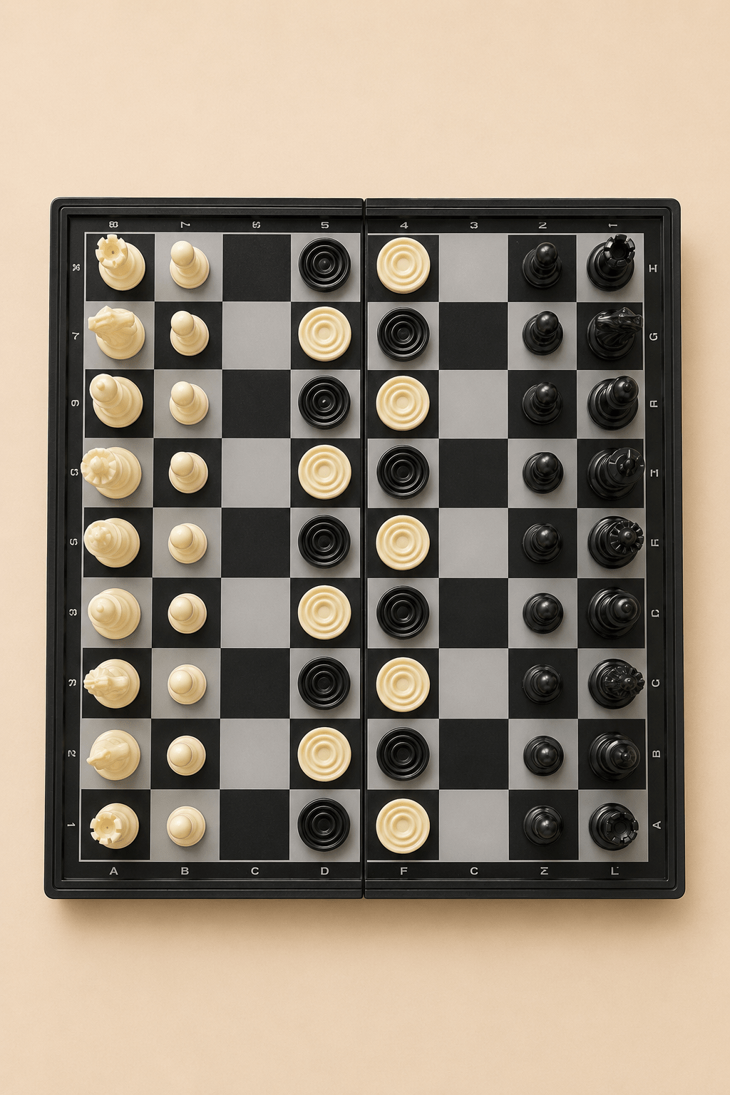 Jeu d’Échecs Magnétique Premium avec Dames – Plateau Pliable Haute Qualité - Batal Games