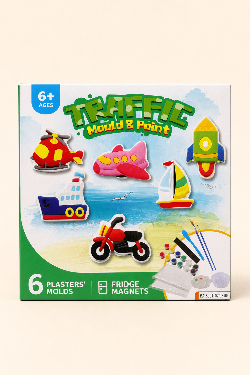 Kit Créatif Moulage et Peinture 6 Magnets – Activité DIY pour Enfants 6+ - Batal Games