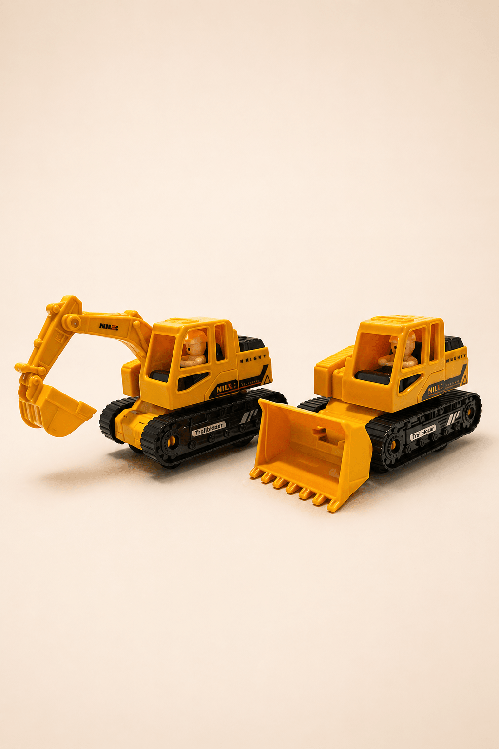 Lot de 2 Engins de Chantier Jouets – Pelleteuse et Bulldozer pour Enfants - Batal Games