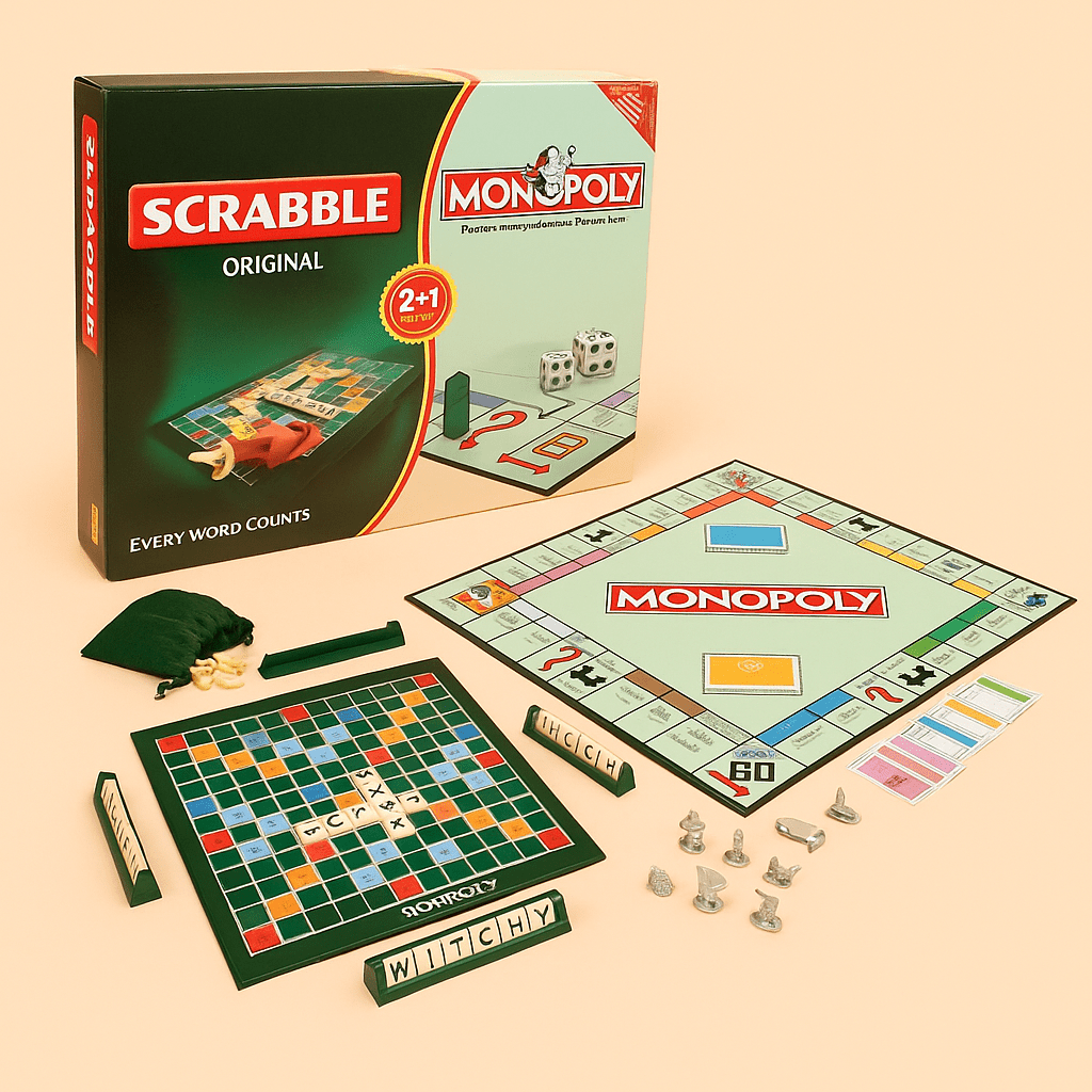 MONOPOLY SCRABBLE 2en1 Combo Pack - Batal Games