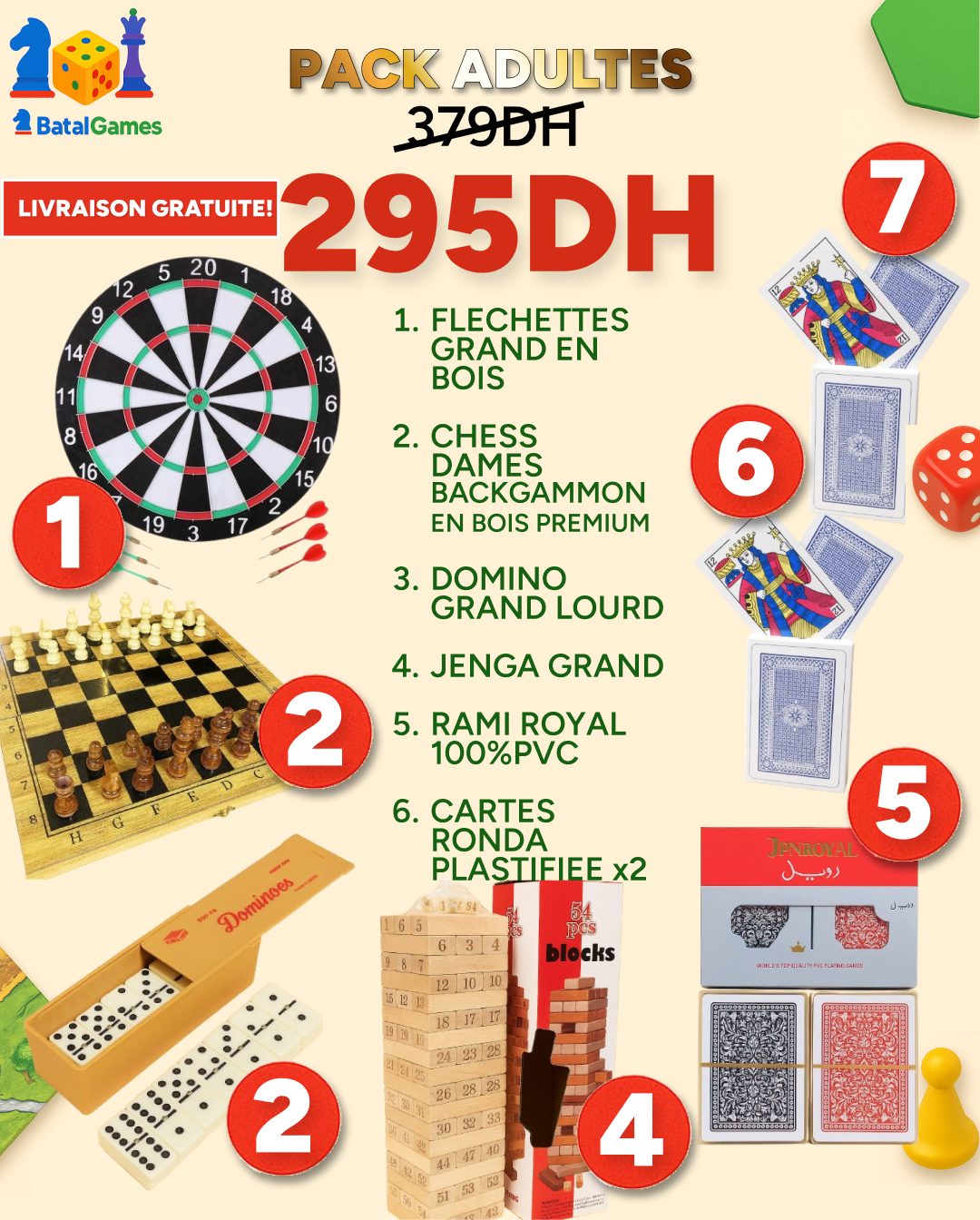 PACK 7 JEUX ADULTES PREMIUM – 295DH - LIVRAISON GRATUITE - Batal Games
